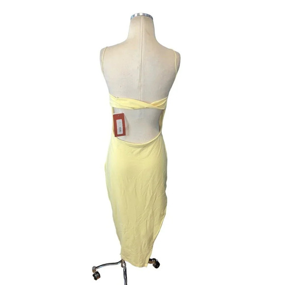 ALIX NYC Hirst Dress in Canary Large New Womens Bodycon Stretchy Cocktail - Picture 6 of 16